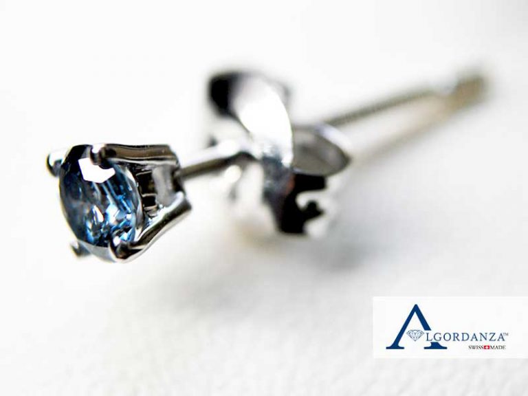 Ash Diamond in White Gold Earring Algordanza UK