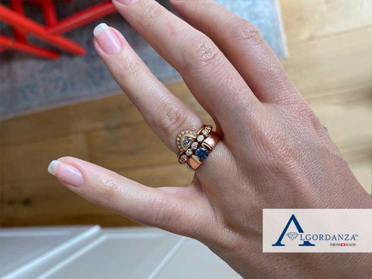 1 carat Cremation Diamond set in Gold Band Ring