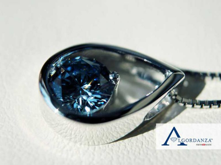 Ash Diamond in Teardrop Pendant Algordanza UK