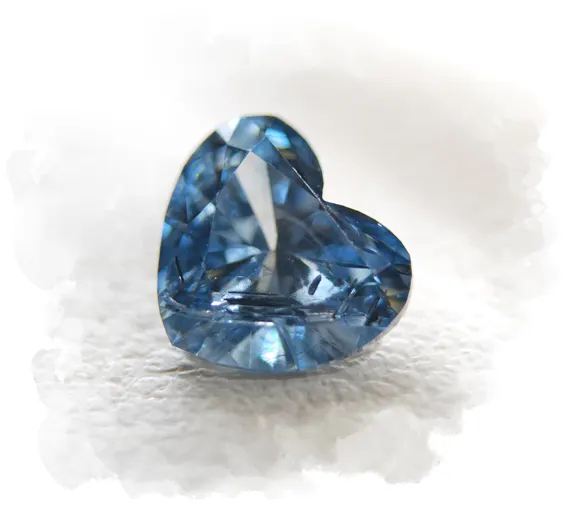 Heart cut cremation diamond from ashes Algordanza